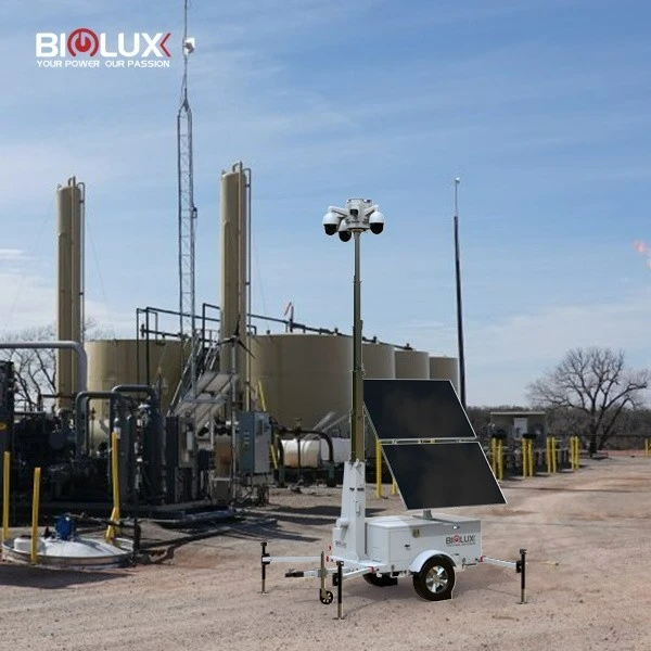 Mobile CCTV Trailer Security Monitoring Solar Trailer Portable CCTV Ssecurity Outdoor Use price